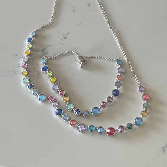 Touchstone Crystal Vibrant Gemstone Bracelet & Necklace Set - Picture 4 of 5